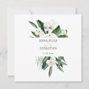 Invitation *~* QR RSVP AR15 Mariage de cadre de pivoine flora