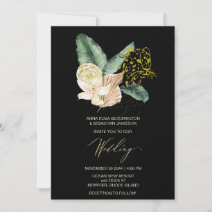 Invitation *~* QR RSVP Jungle Tropical Leopard AR21 MARIAGE