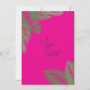 Invitation QR Secrète Mystérieuse Feuilles Tropica
