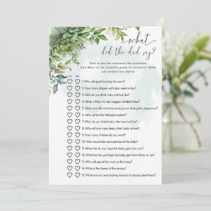 Invitation Qu'a dit le père ? Jeu baby shower