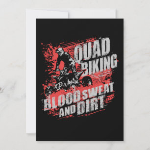 Invitation Quad Biking Blood Sweat and Dirt