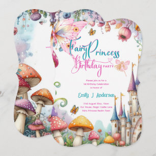 Invitation Qualité Princess Fairy Faughess Anniversaire Fairy