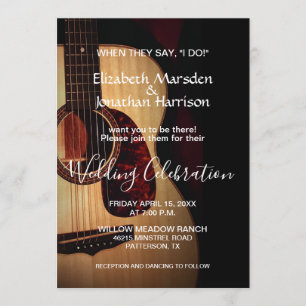 Invitation Quand Ils disent que je fais Mariage campagnard de