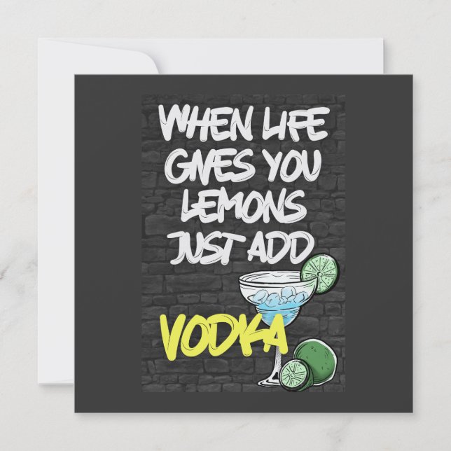 Invitation Quand la vie vous donne citron juste ajouter VODKA (Devant)