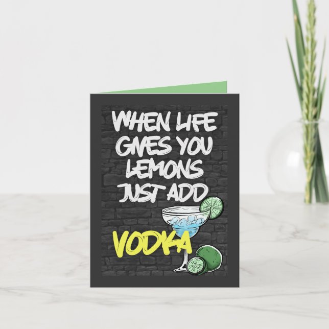 Invitation Quand la vie vous donne citron juste ajouter VODKA (Devant)