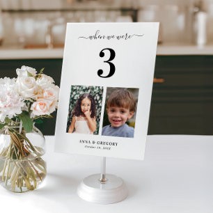 Invitation Quand nous avions 3 ans Table des photos d'enfance