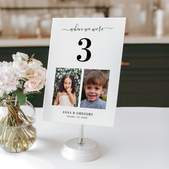 Invitation Quand Nous Étions 3 Photos D'Enfance Numéro De Tab (Créateur téléchargé)