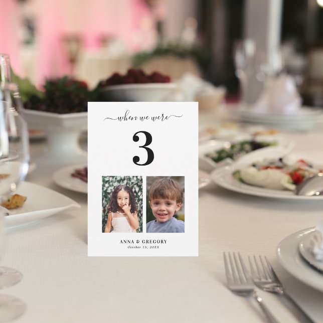 Invitation Quand Nous Étions 3 Photos D'Enfance Numéro De Tab (Créateur téléchargé)