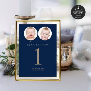 Invitation Quand Nous Étions Age Photos Mariage Table No Mari