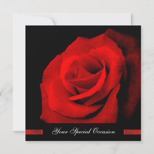 Invitation Quand vous souriez/Rose rouge Your-Occasion Invite (Devant)