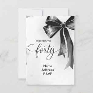 Invitation quarante 40 anniversaire de fête d'invitation arc