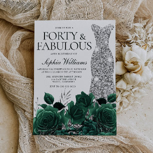 Invitation Quarante et fabuleux ! Emerald Green 40e anniversa