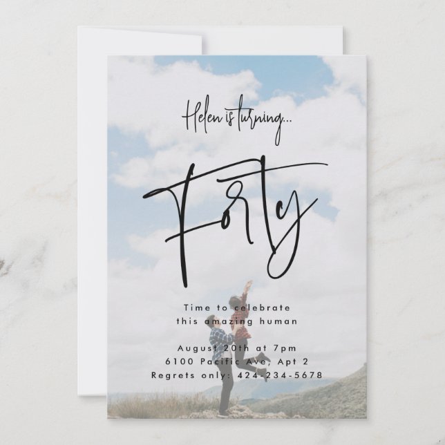 Invitation Quarante photo (Devant)