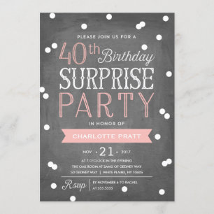 Invitation quarantième Anniversaire de l'invitation   de fête