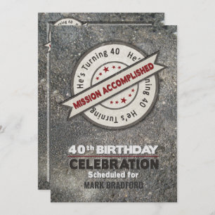 Invitation quarantième Anniversaire, mission accomplie,