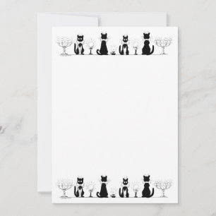 Invitation Quatre Chats noirs, Louis Wain