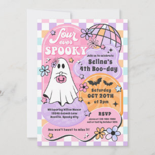 Invitation Quatre Jours Éffrayants d'Halloween Ghost 4e anniv