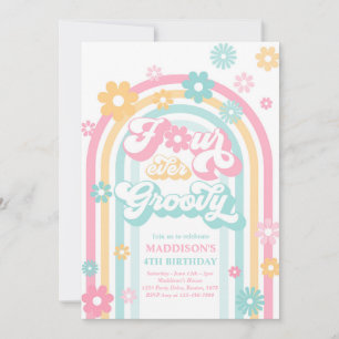 Invitation Quatre Jours Super Boho Daisy Rainbow 4e anniversa