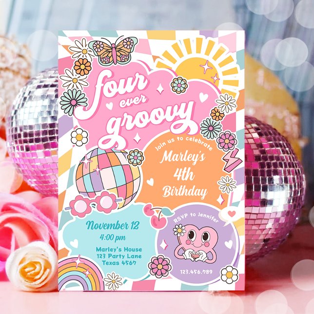 Invitation Quatre Jours Super de Varsity Retro Preppy (Créateur téléchargé)