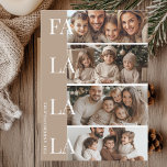Invitation Quatre Photos Beige Fa La La Christmas<br><div class="desc">Partagez la joie de la saison avec notre charmante carte Four Photos Beige Fa La La Christmas. Ce design festif présente un arrière - plan beige neutre avec une typographie ludique "Fa La La" et une salle pour quatre de vos photos de famille préférées. Parfait pour personnaliser votre accueil de...</div>