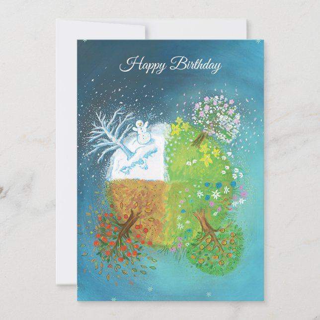 Invitation Quatre Saisons sur Terre   (Devant)