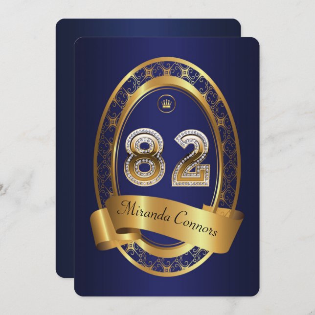 Invitation quatre-vingt-deuxième, homme de femme de fête (Devant / Derrière)