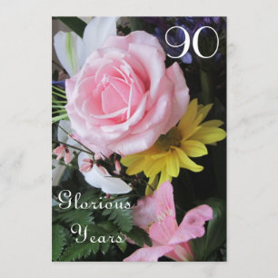 Invitation quatre-vingt-dixième Célébration d'anniversaire !