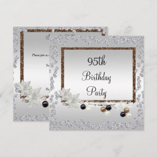 Invitation Quatre-vingt-quinzième anniversaire encadré