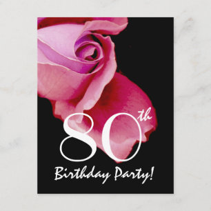 Invitation quatre-vingtième Modèle d'anniversaire pourpre et