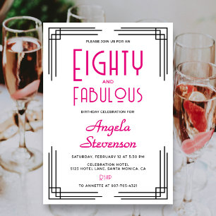 Invitation Quatre-vingts et Fabuleux Art Déco 80e Anniversair
