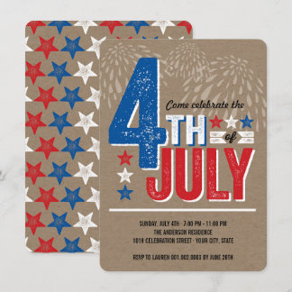 Invitation Quatrième patriotique de feux d'artifice