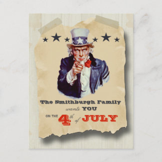 Invitation Quatrième vintage de hippie d'invitation de