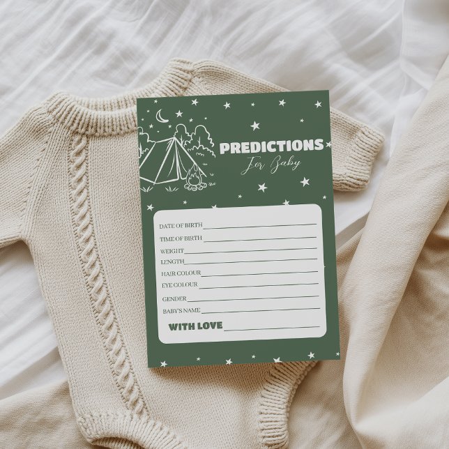 Invitation Que l'aventure commence Baby jeu de prédictions (Créateur téléchargé)