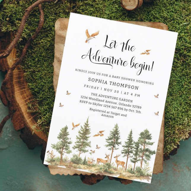 Invitation Que l'aventure commence Garçon Bébé Sower (Créateur téléchargé)