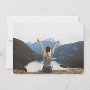 Invitation Que l'aventure commence  Photo Fête d'adieu