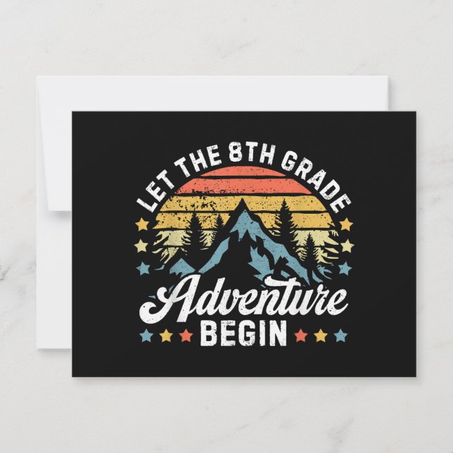 Invitation Que l'aventure de 8e année commence T de rentrée s (Devant)