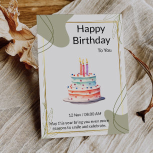 Invitation Que les bougies sur votre gâteau brillent fort