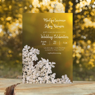 Invitation Queen Anne's Lace wildflower country wedding