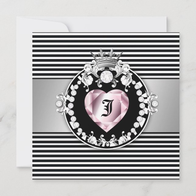 Invitation Queen of Hearts Sweet 311-Striped 16 (Devant)