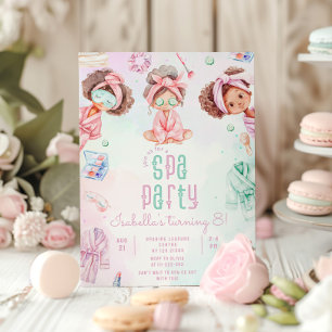 Invitation Queens Black girl Spa fête Anniversaire