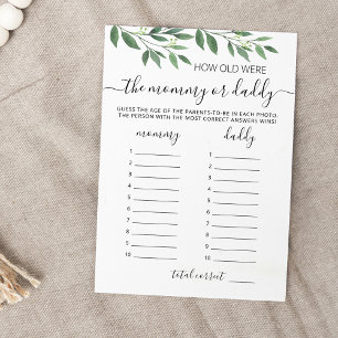 Invitation Quel âge avaient-ils à jouer Baby shower partie Ca