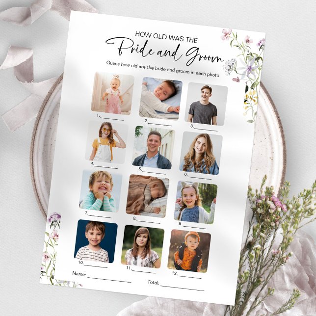 Invitation Quel Âge Avaient-Ils Épousé Et Groom Fête des mari (Créateur téléchargé)