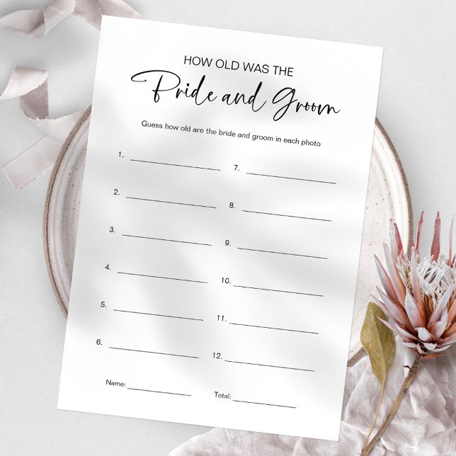 Invitation Quel Âge Avaient-Ils Épousé Et Groom Fête des mari (Créateur téléchargé)