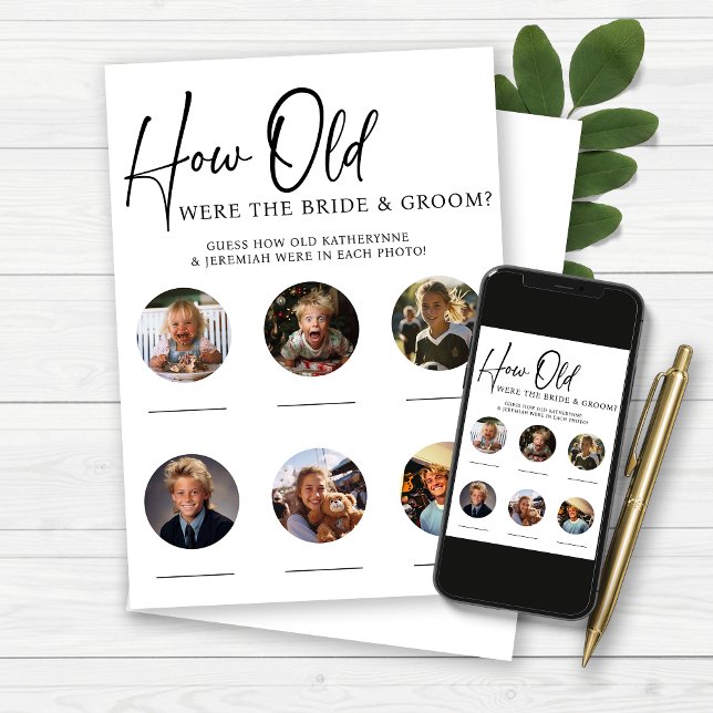 Invitation Quel âge avait la mariée et la salle de réception  (Créateur téléchargé)