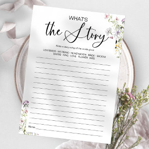 Invitation Quel est le jeu de baby shower "Quelle est l'histo