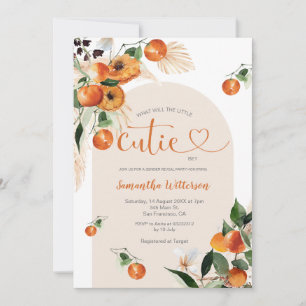 Invitation Quel sera le petit mignon Orange Genre Reveal