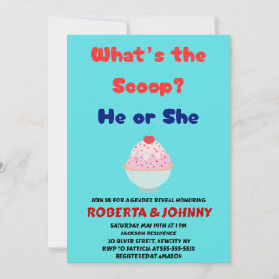 Invitation Quelle est la fête de révélation du sexe de Scoop