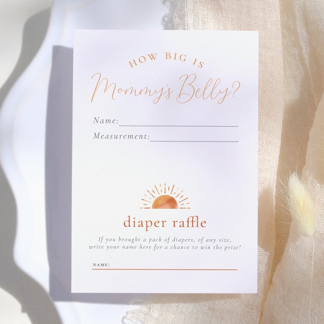 Invitation Quelle est la taille du ventre de Maman & Tirage a (Créateur téléchargé)