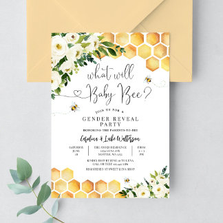 Invitation Quelle fête de révélation du sexe de bébé Bee