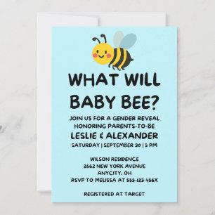 Invitation Quelle révélation de sexe de bébé abeille